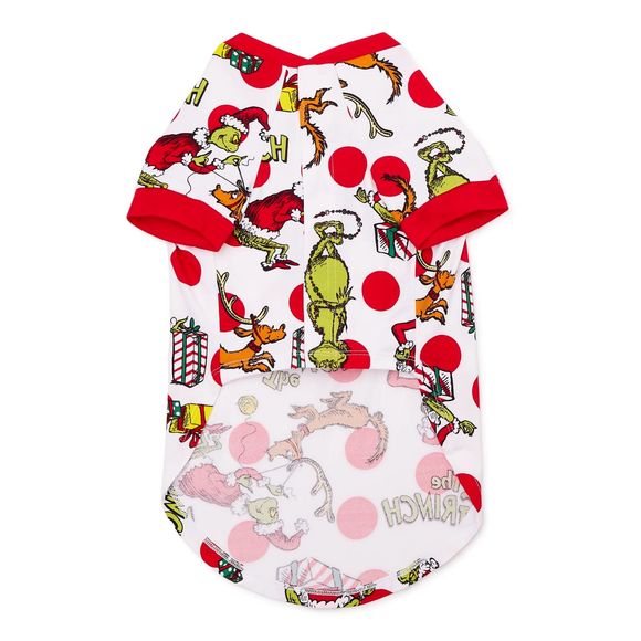 The Grinch Christmas PJ'S FOR PETS Holiday Dog Pajamas Pictures Size XL New - Picture 2 of 3